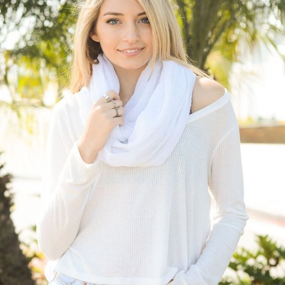 Basic Crinkle Infinity Scarf - Picture 6 of 6